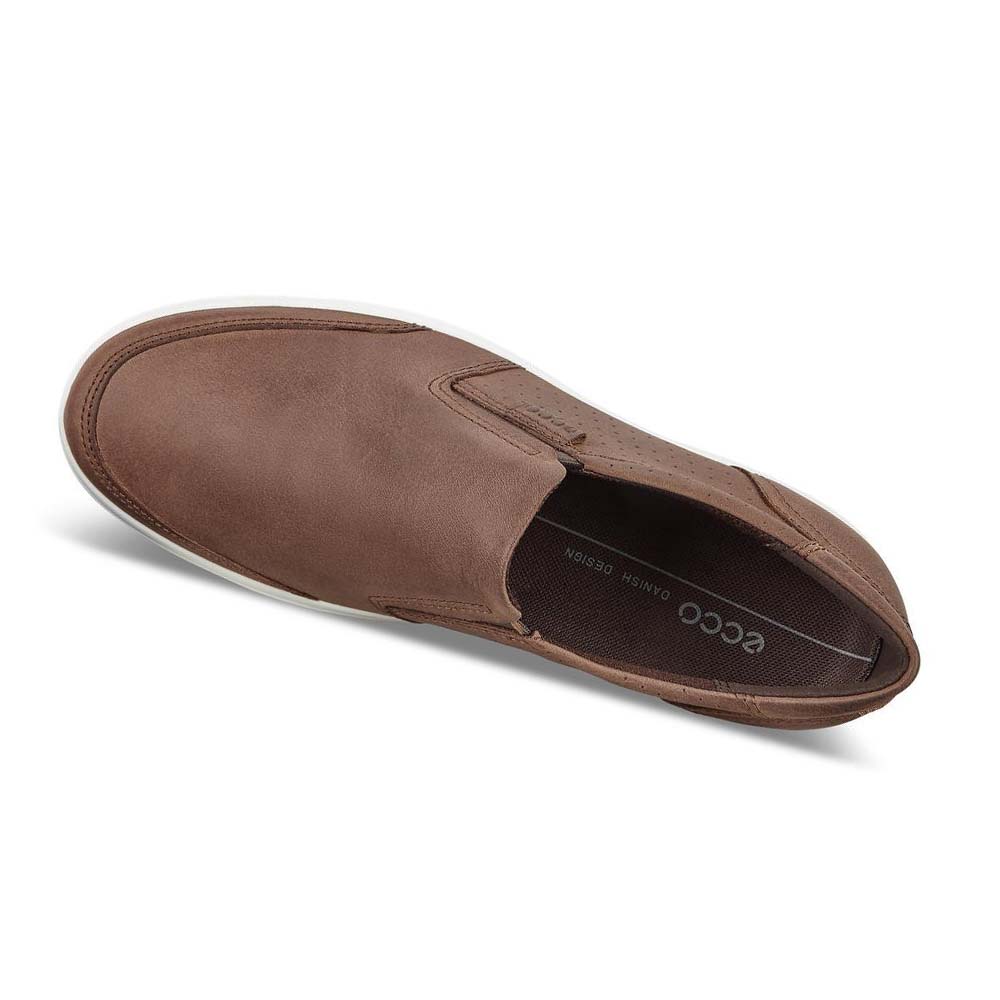 Férfi Ecco Soft 7 Slip-on Alkalmi Cipő Barna | HU 481MQZ